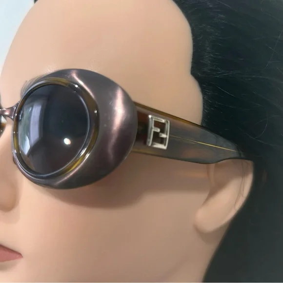 Fendi sunglasses lunette Brielle cat eye brown Italy vintage 90s y2K unisex - Picture 9 of 15